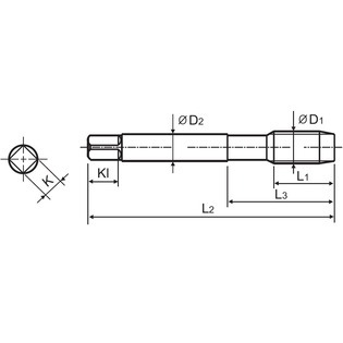 Tc973 tarauds pour filets rapportés "eg-m"